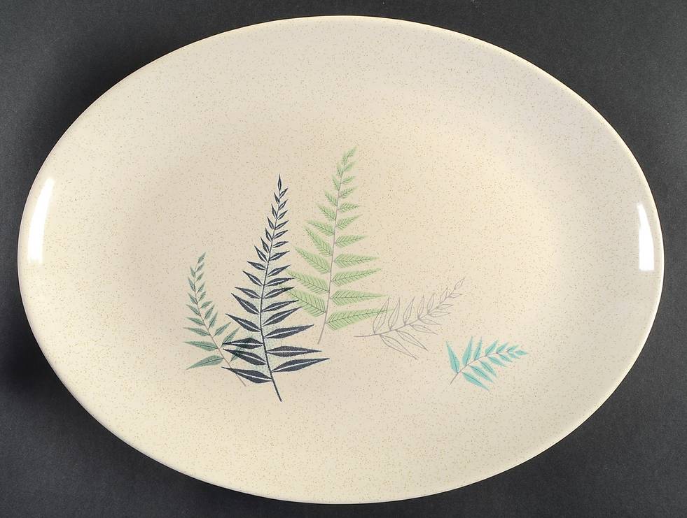 Fern Dell 13" Oval Serving Platter