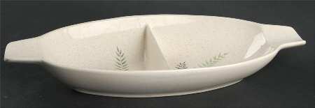 Fern Dell 13" Oval Divided Vegetable Bowl