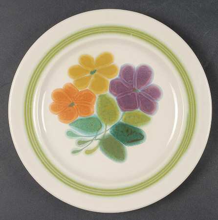 Floral (USA, Rim Shape) Salad Plate