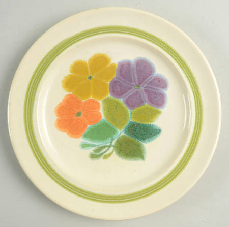 Floral (England, Coupe Shape) Salad Plate