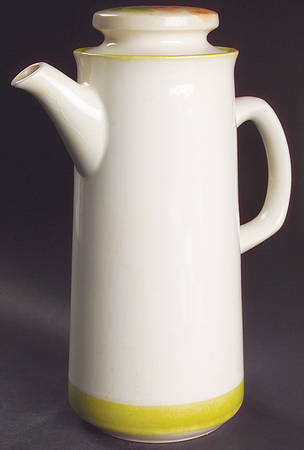Floral (England, Coupe Shape) Coffee Pot & Lid