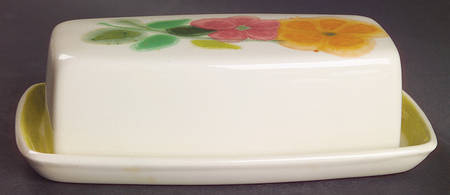 Floral (England, Coupe Shape) 1/4 Lb Covered Butter