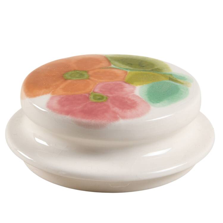 Floral (England, Coupe Shape) Lid for Sugar Bowl