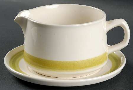 Floral (England, Coupe Shape) Gravy Boat & Underplate