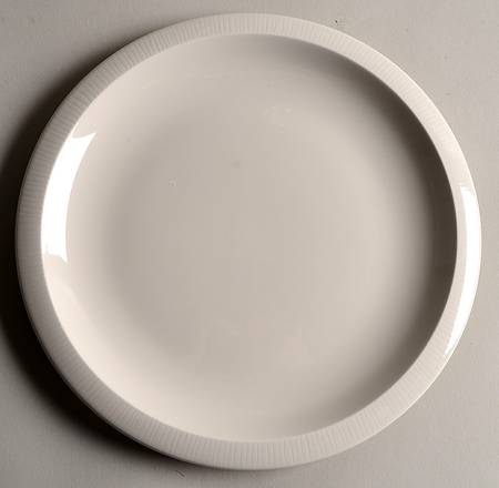 Floral Sculptures White Luncheon Plate