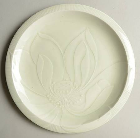 Floral Sculptures Celadon Luncheon Plate