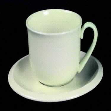 Floral Sculptures Celadon Flat Cup & Saucer Set