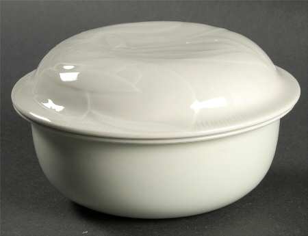 Floral Sculptures Celadon Individual Casserole & Lid