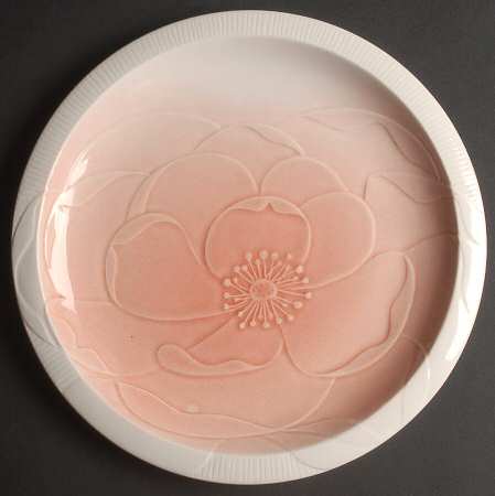 Floral Sculptures Pink Luncheon Plate