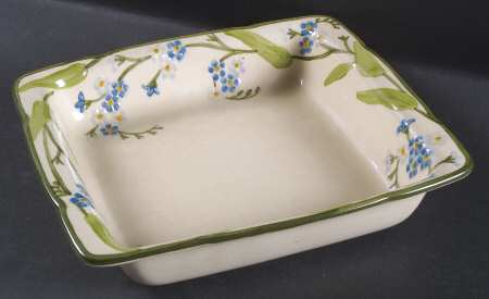 Forget Me Not Square Microwave Baker
