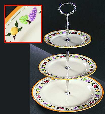 Fruit (Small Fruit) 13 7/8"-14 1/4" 3-Tiered Serving Tray(DP,SP,BB) HC