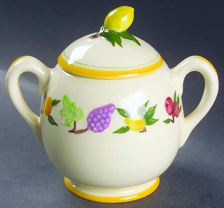 Fruit (Small Fruit) Sugar Bowl & Lid