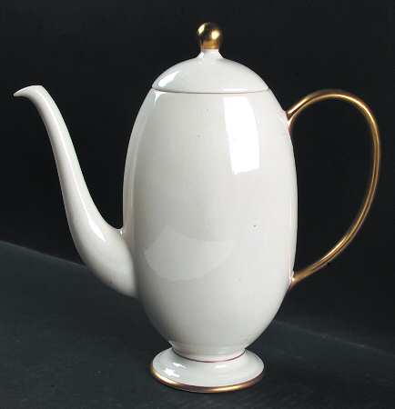 Gold Band (301 Merced Rim) Coffee Pot & Lid