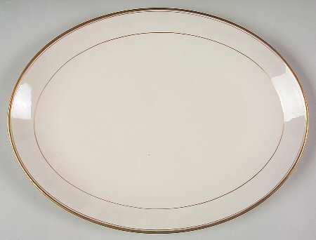 Gold Band (301 Merced Rim) 16" Oval Serving Platter