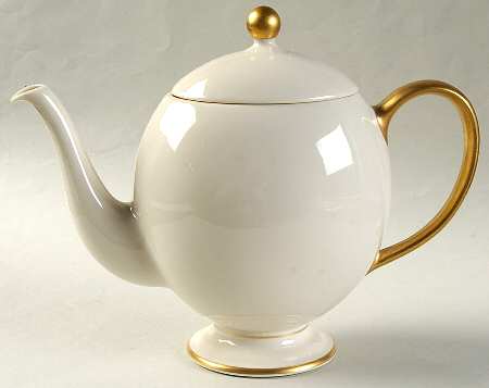 Gold Band (301 Merced Rim) Teapot & Lid
