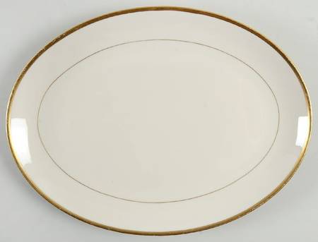 Gold Band (202 Encanto Coupe) 12" Oval Serving Platter