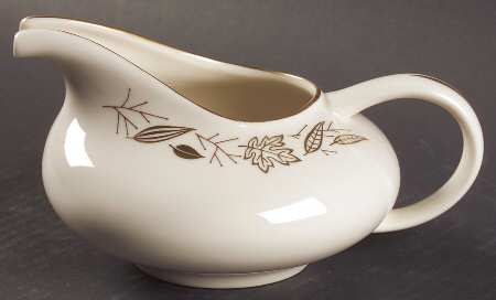 Gold Leaves Gravy Boat