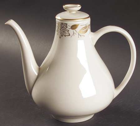 Gold Leaves Coffee Pot & Lid