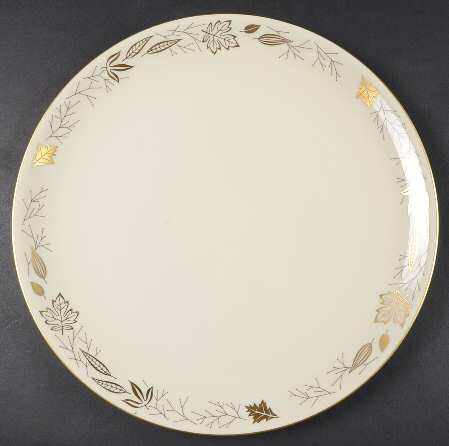 Gold Leaves 13" Chop Plate (Round Platter)