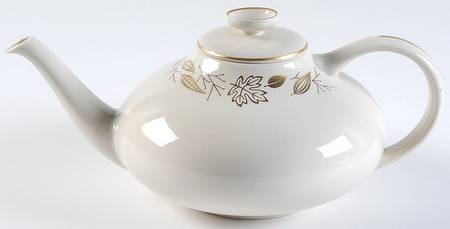 Gold Leaves Teapot & Lid
