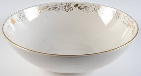Gold Leaves 10" Large Salad Serving Bowl