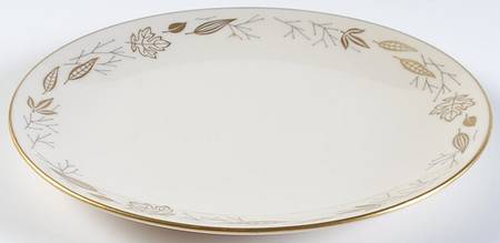 Gold Leaves Salad Plate