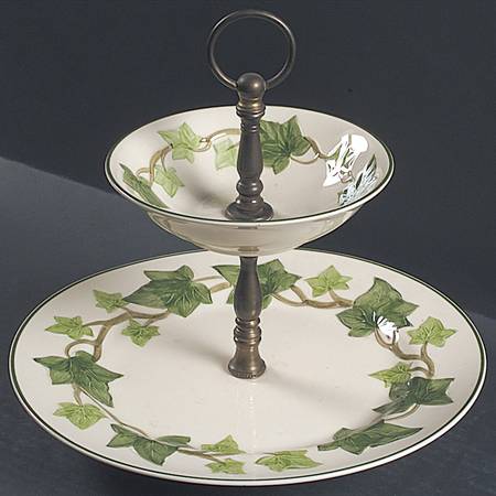 Ivy (American) 2 Tiered Serving Tray (Dinner Plate & Cereal Bowl)