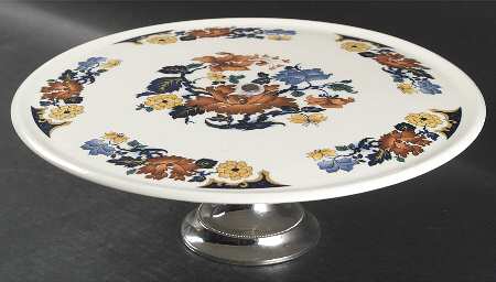 Kismet Footed Cake Plate w/Metal Base