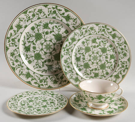 Lorraine Green 5 Piece Place Setting