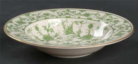 Lorraine Green Rim Fruit/Dessert (Sauce) Bowl