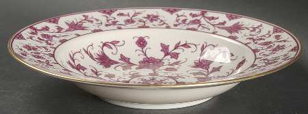 Lorraine Maroon Rim Soup Bowl