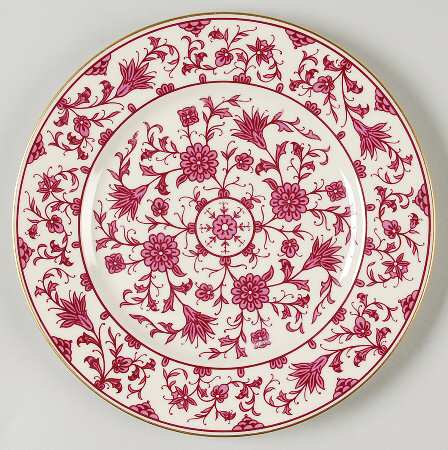 Lorraine Maroon Luncheon Plate