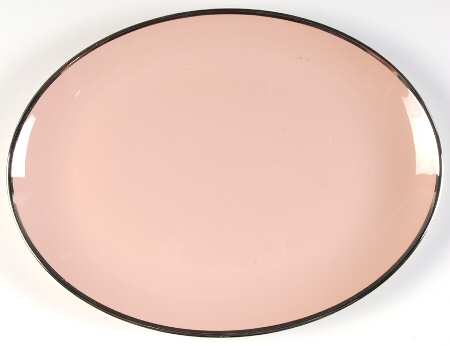 Magnolia (Platinum Trim) 12" Oval Serving Platter