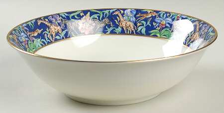 Menagerie Blue 9" Round Vegetable Bowl