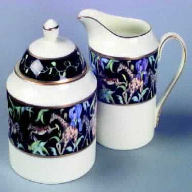 Menagerie Black Sugar Bowl & Lid