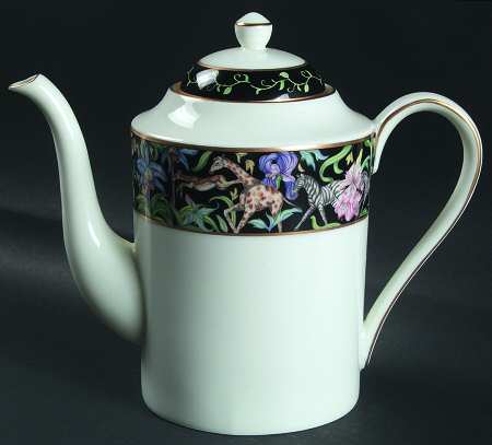 Menagerie Black Coffee Pot & Lid