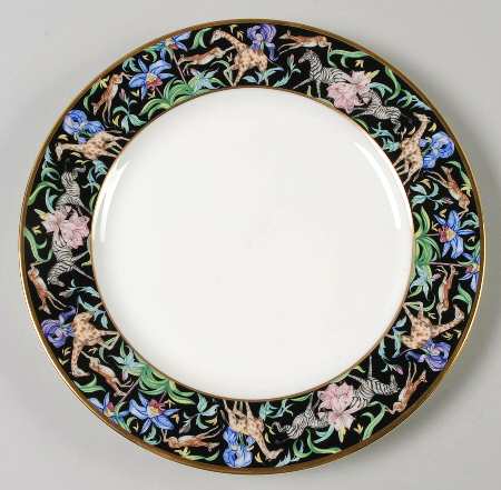 Menagerie Black Salad Plate