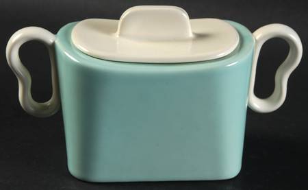 Metropolitan Aqua (Turquoise) Sugar Bowl & Lid
