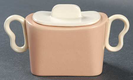 Metropolitan Coral Sugar Bowl & Lid