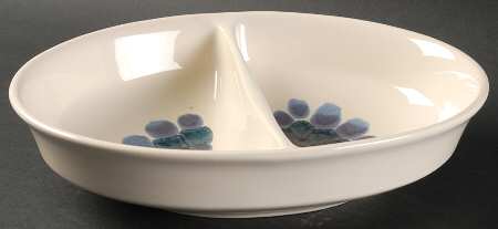 Moondance 10" Oval Divided Vegetable Bowl