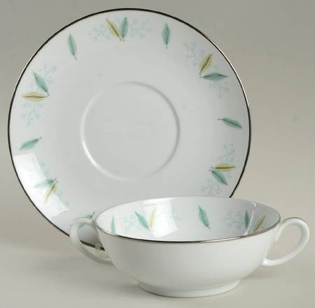 Newport Flat Cream Soup Bowl & Saucer Set