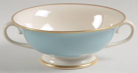 Palomar Robins Egg Blue Footed Cream Soup Bowl