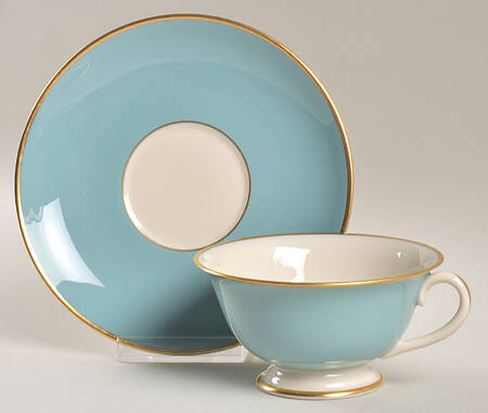 Palomar Robins Egg Blue Footed Cup & Saucer Set