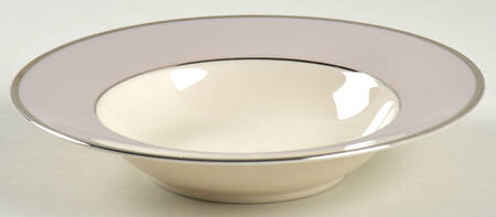 Palomar Grey (Platinum Trim) Rim Fruit/Dessert (Sauce) Bowl