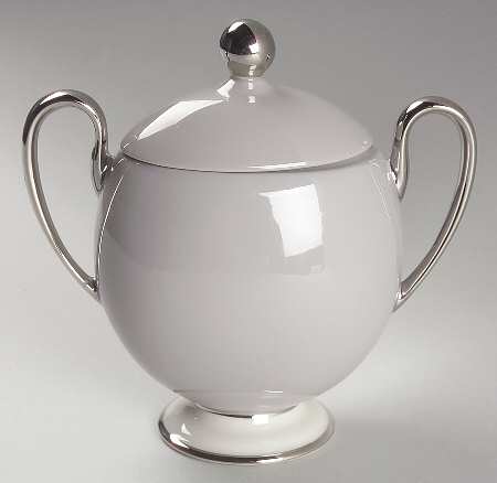Palomar Grey (Platinum Trim) Sugar Bowl & Lid