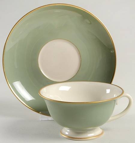 Palomar Jasper (Light Green) Footed Cup & Saucer Set