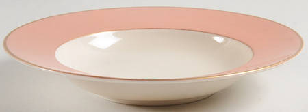 Palomar Cameo Pink (Gold Trim) Rim Soup Bowl