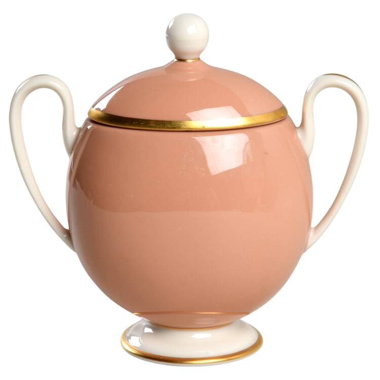 Palomar Cameo Pink (Gold Trim) Sugar Bowl & Lid
