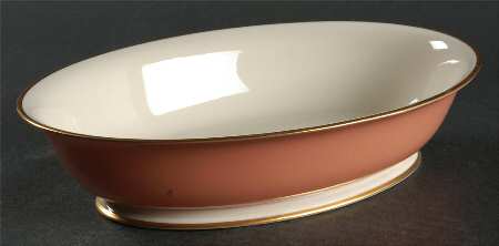 Palomar Cameo Pink (Gold Trim) 9" Oval Vegetable Bowl