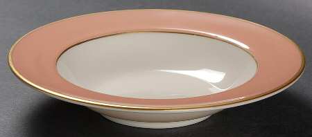 Palomar Cameo Pink (Gold Trim) Rim Fruit/Dessert (Sauce) Bowl